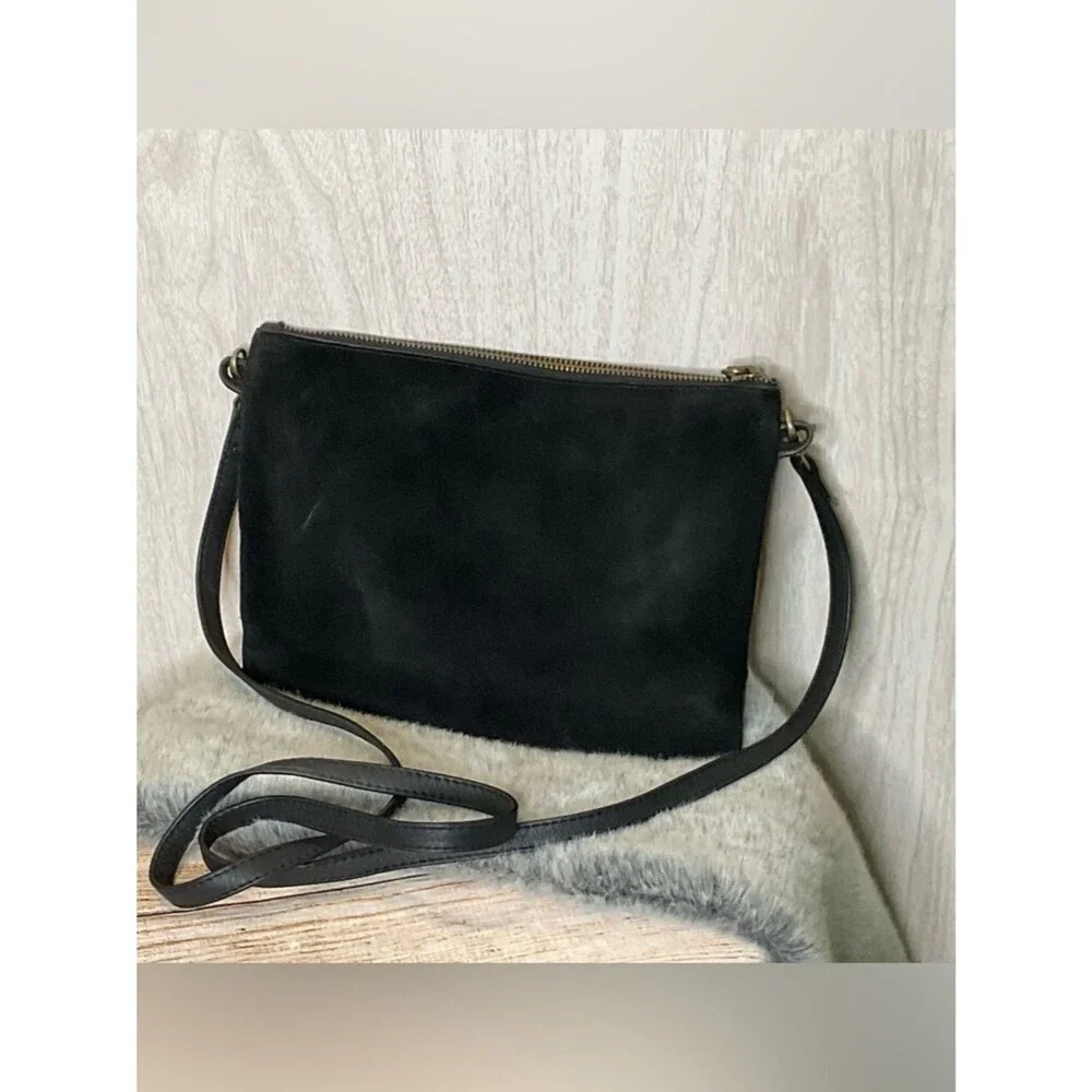 Lucky Brand Brown & Black Patchwork Chevron Crossbody